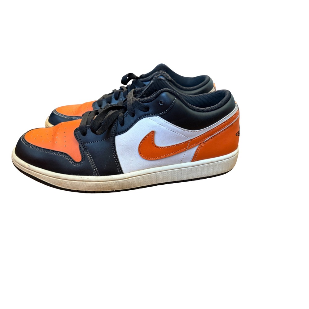 Nike Air Jordan 1 Low Black/White/Orange Men's Sneakers Size 11.5